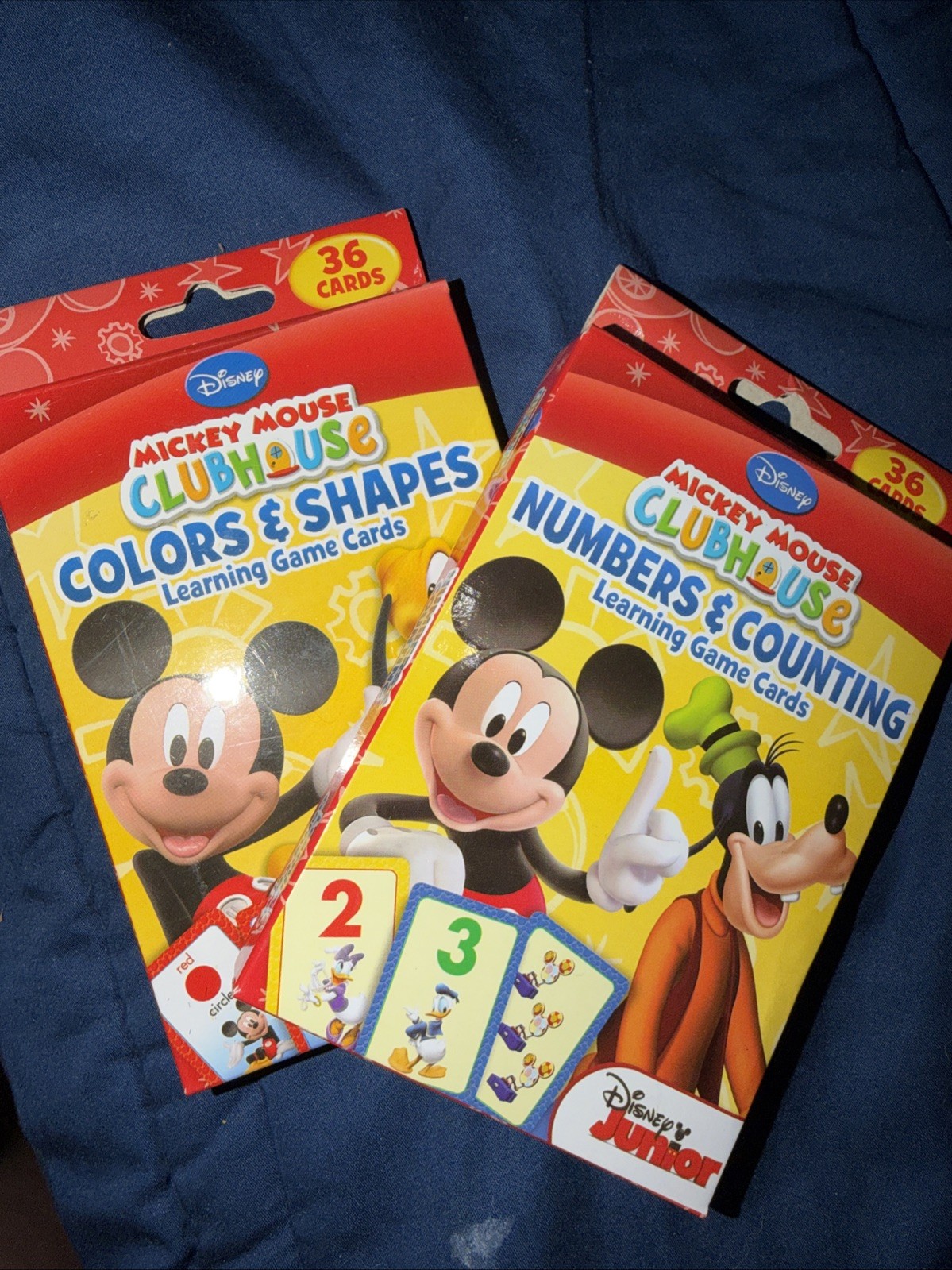 Mickey Mouse Clubhouse Learning Game Cards Set Of Two Brand New In Box