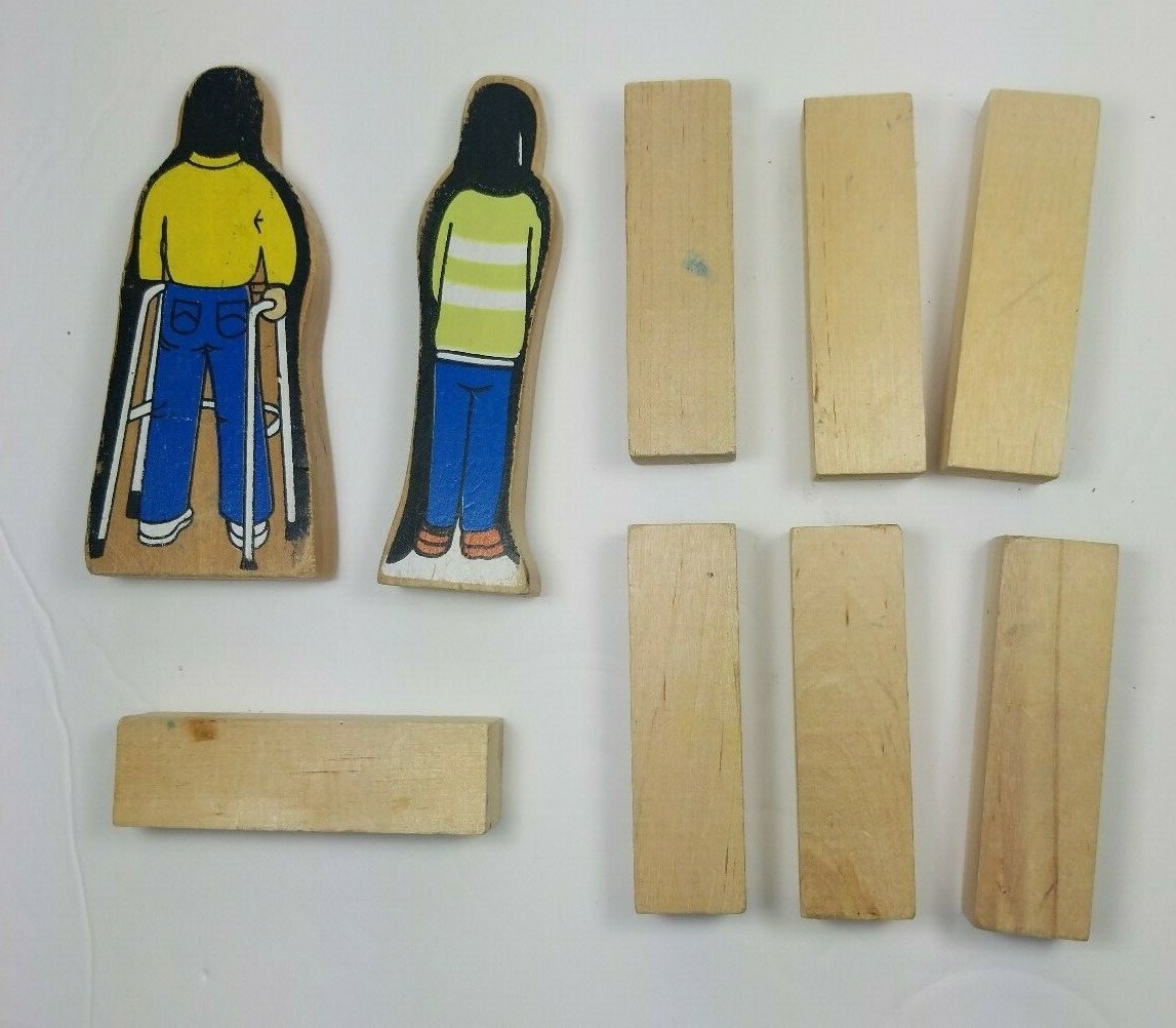 31 Snap N Play Wooden Blocks People Expansion Replacement Child with Walker Lot
