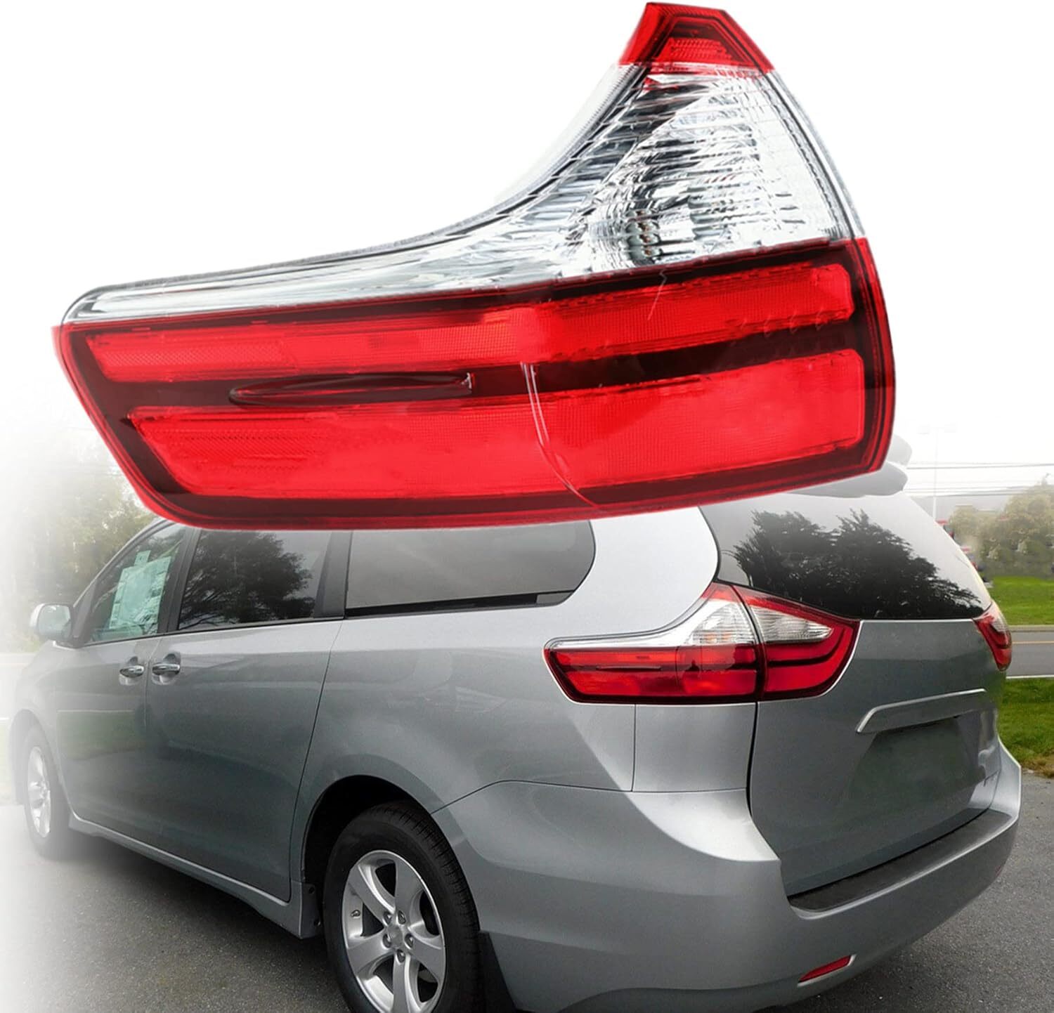 15-20 Toyota Sienna Outer Tail Light Left Driver Side Halogen 8156008050