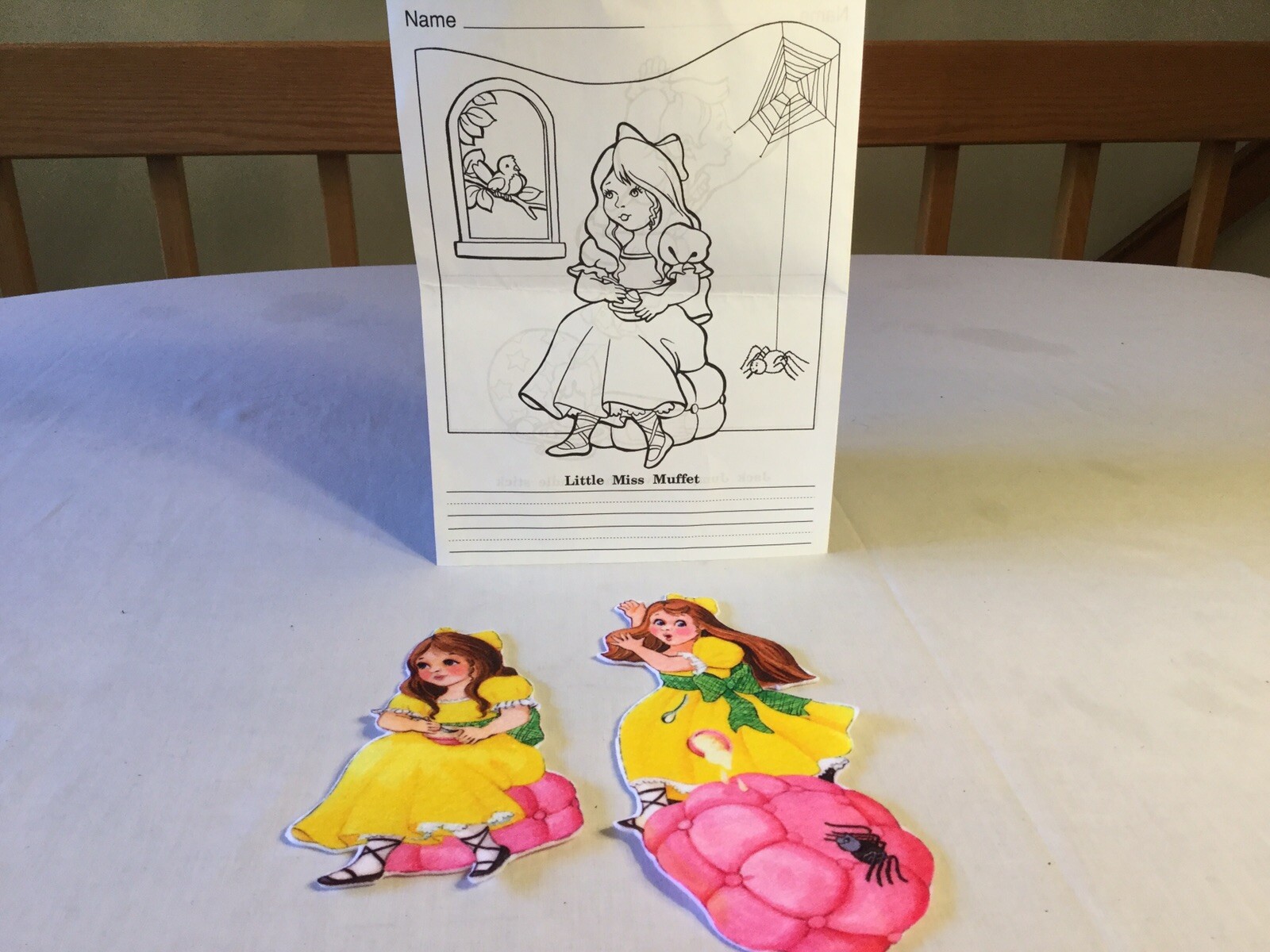 LITTLE FOLK VISUALS NURSERY RHYMES FELT/FLANNEL BOARD SET 11 PIECES, (NO BOARD)