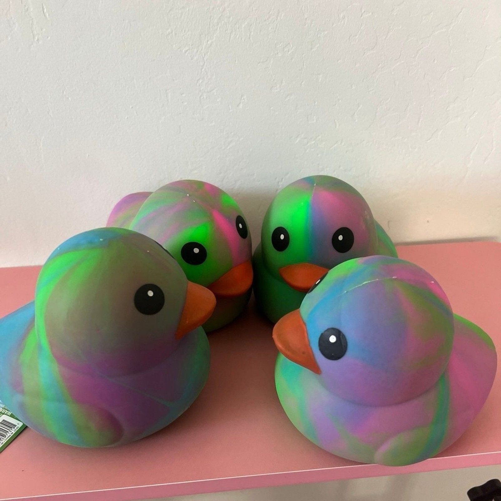 Tye Dye- Green Duck TikTok Viral Sunny Days Squeezy Squishy Easter Toy-random