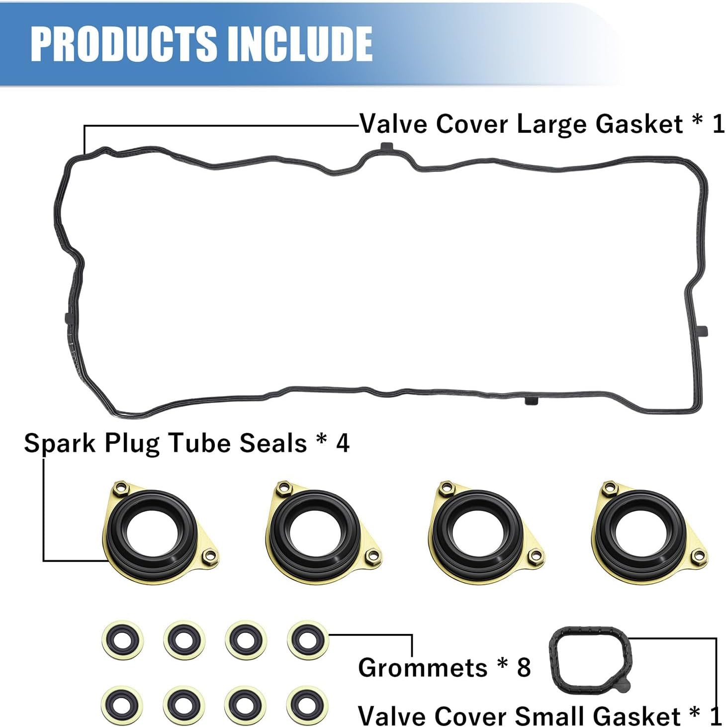 Sorello Engine Valve Cover Gasket Set for Acura ILX 2016-2020 for Honda Accord 2