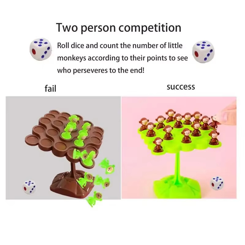 1PC Creative Balancing Tree Toy Digital Monkey Balance Scale Educational Number