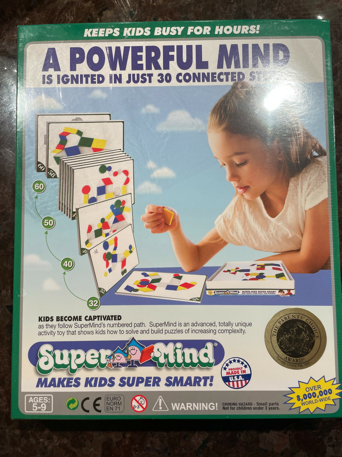 MightyMind SUPERMIND Geometric Puzzles by Leisure Learning, Ages 3+ NEW!