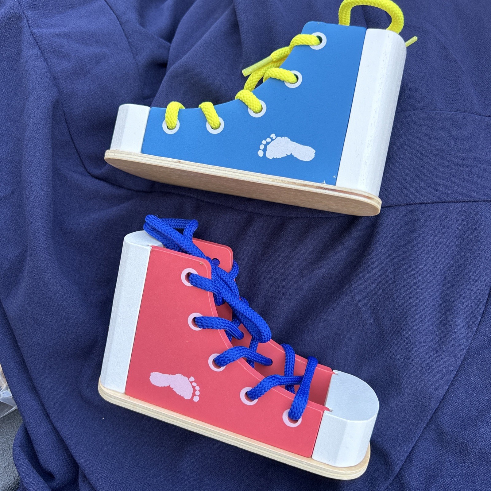 Montessori Learn to Tie Shoelaces Shoes Tying Teaching Kit for Toddler Kids NEW