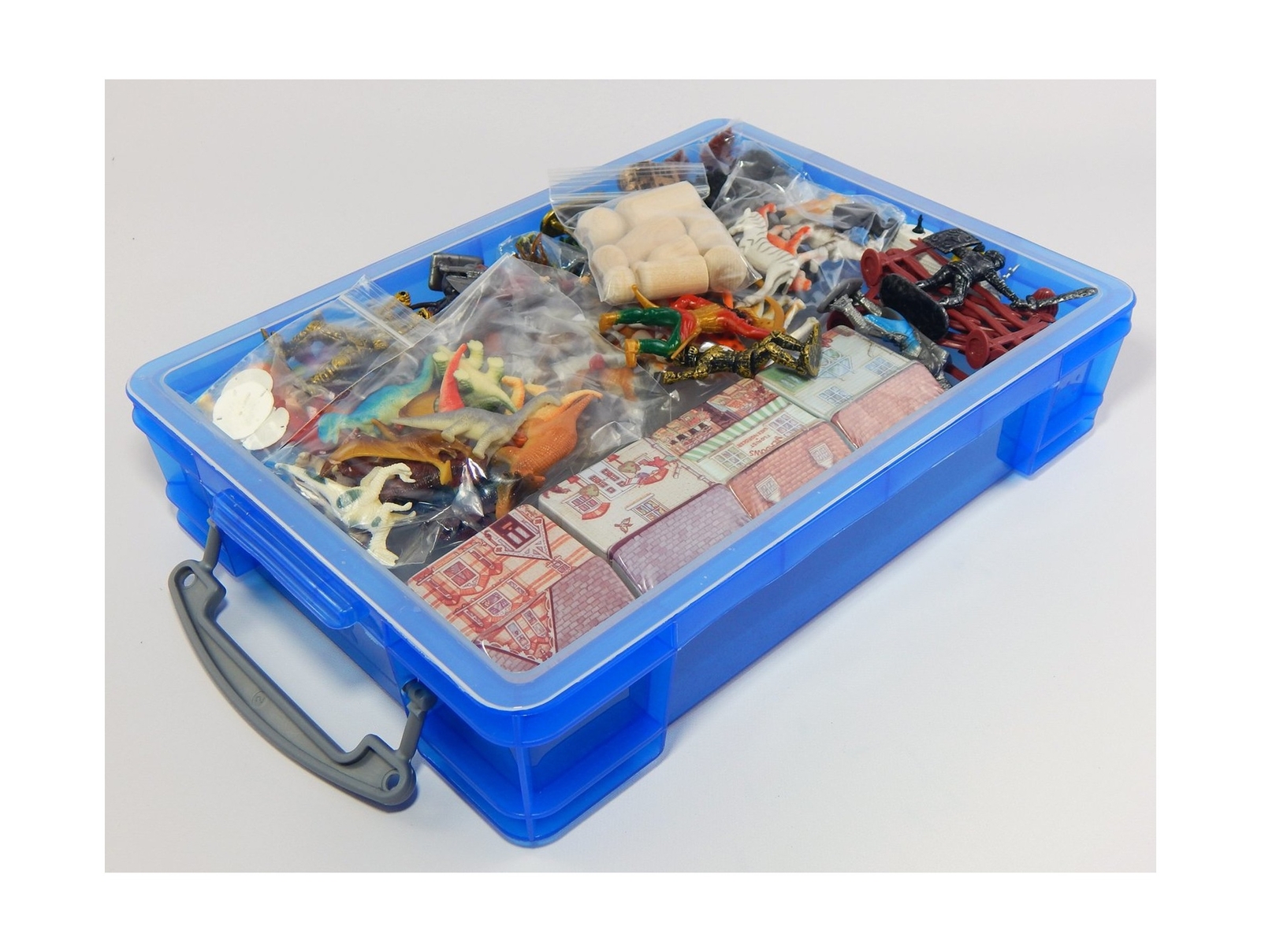 Play Therapy Sand Tray Basic Portable Starter Kit with Tray, Sand, and Miniat…
