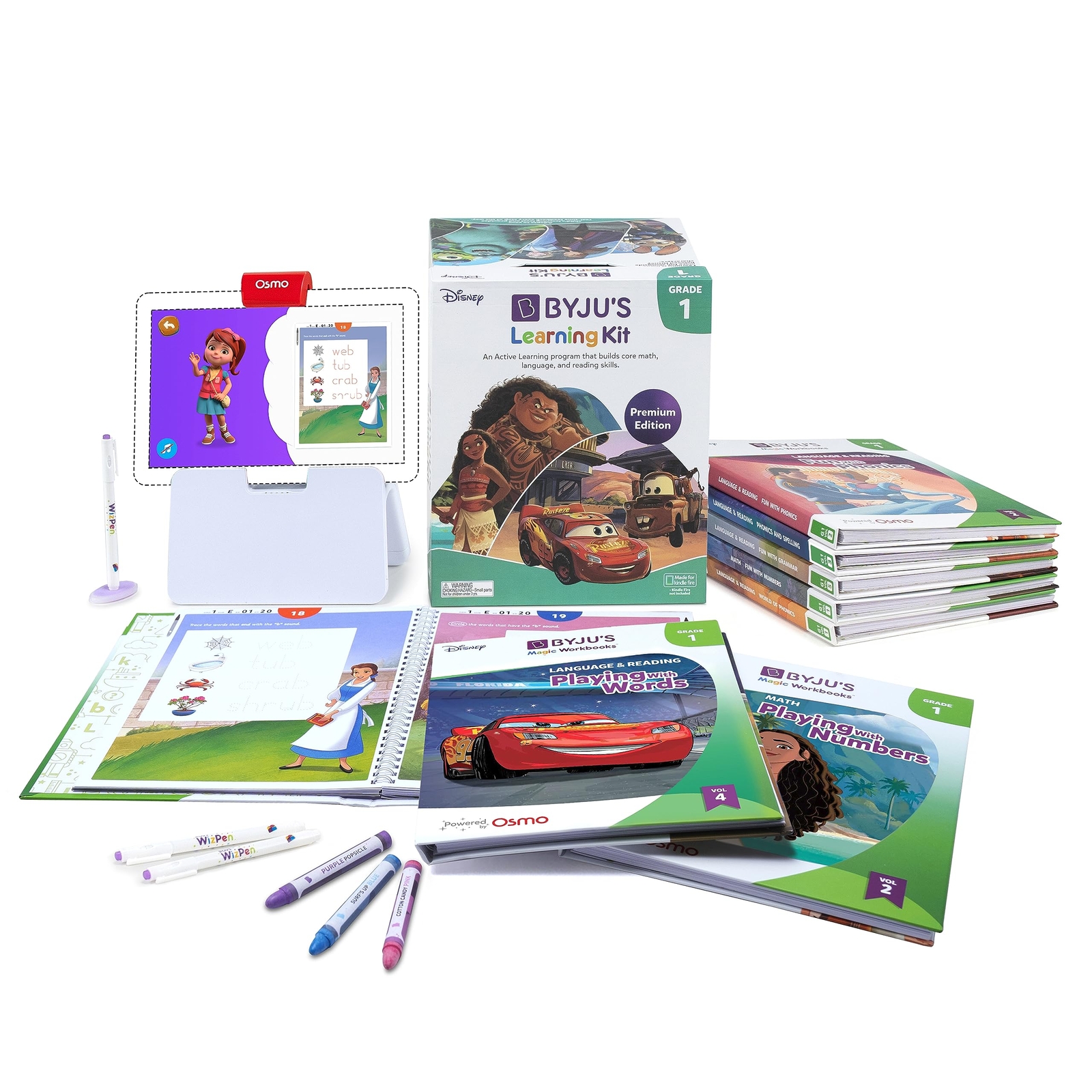 BYJU’S Learning Kits: Disney, 3rd Grade Premium Edition (App + 9 Workbooks) Ages