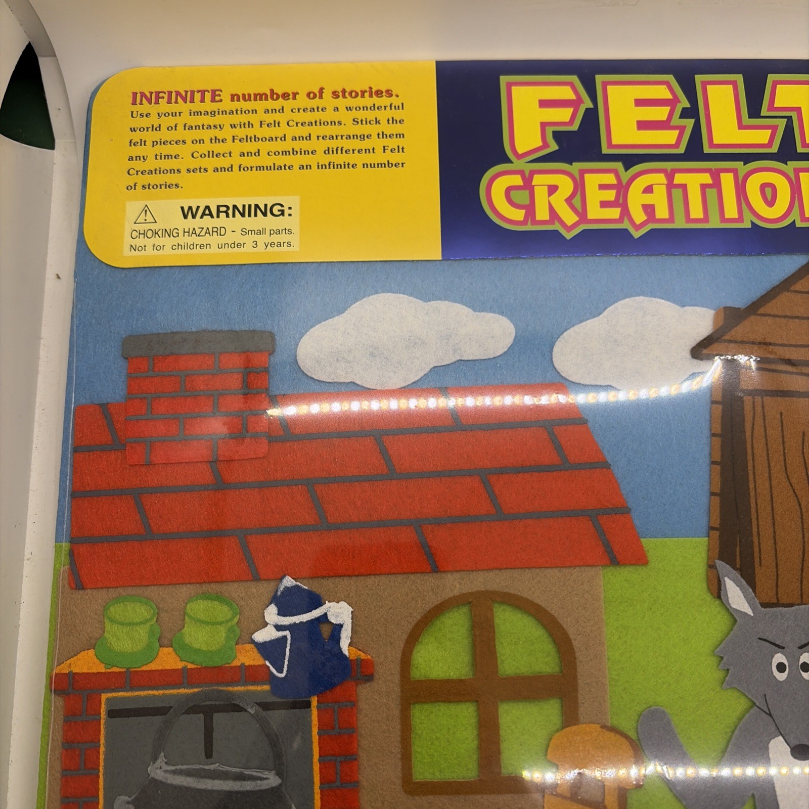 Felt Creations 3 Little Pig And Wolf Story Board Hard to Find NEW/Unopened