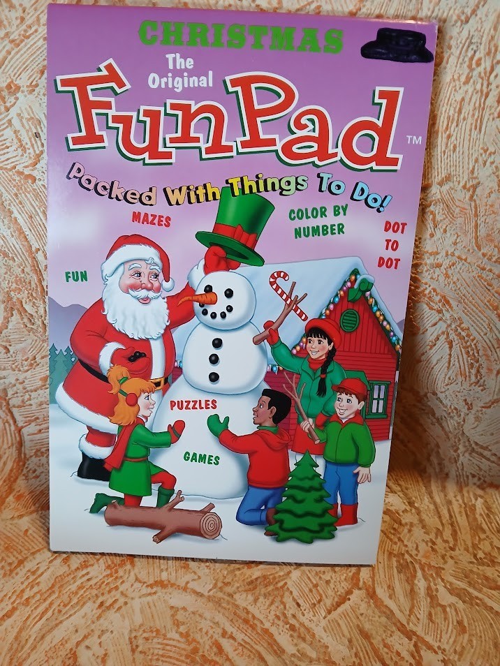 #4 Christmas Activity Pad Mazes Coloring Games Color By Number Follow Dots New