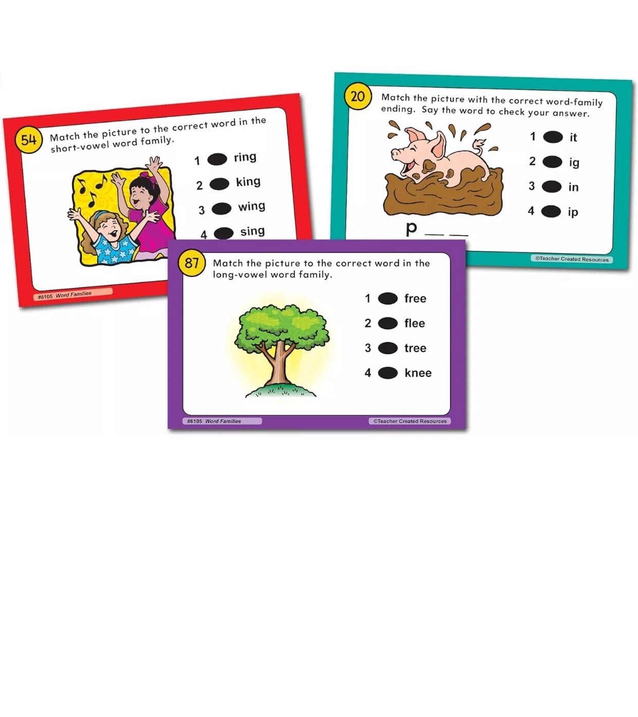 Teacher Created Resources Resources Power Pen Learning Cards: Short Vowels for