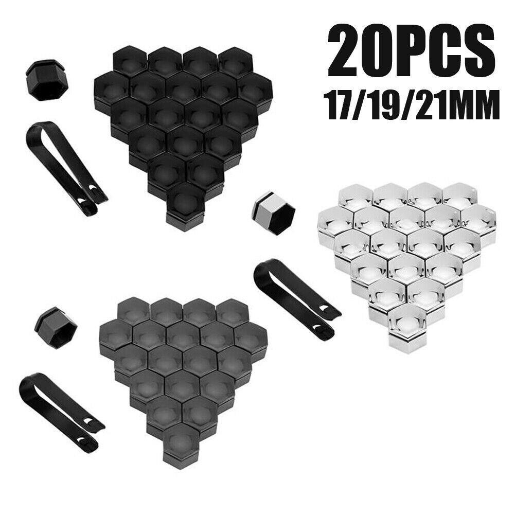 20x Car Rims Wheel Nut Screw Cover Lug Dust Bolt Hub Caps Accessories 17/19/21mm