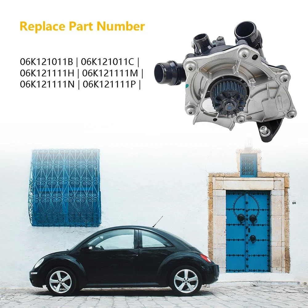 Engine Water Pump Assembly | Fit for Volkswagen VW 2013-2016 Beetle, 2013-201…