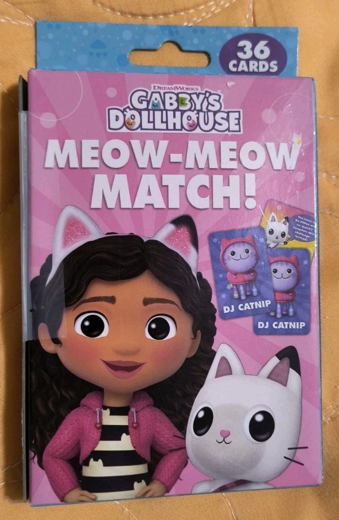 Gabby’s Dollhouse Meow-Meow Match Card Game Pack With 36 Cards Inside Box New!