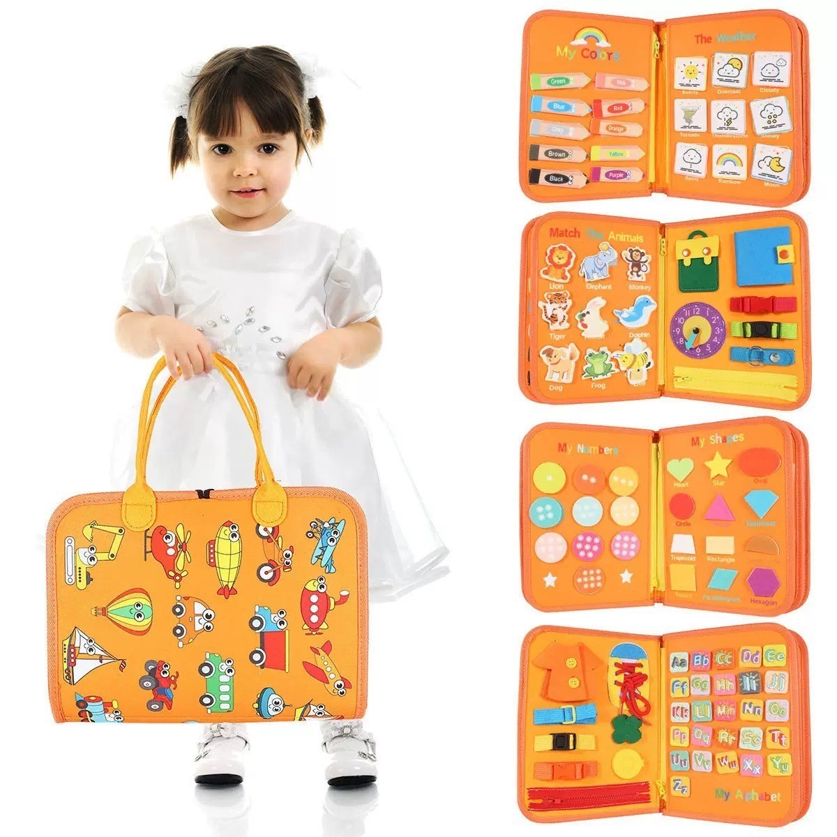 Felt Learn infant Practice Board Early Education Toys Brain-boosting Enlightenme