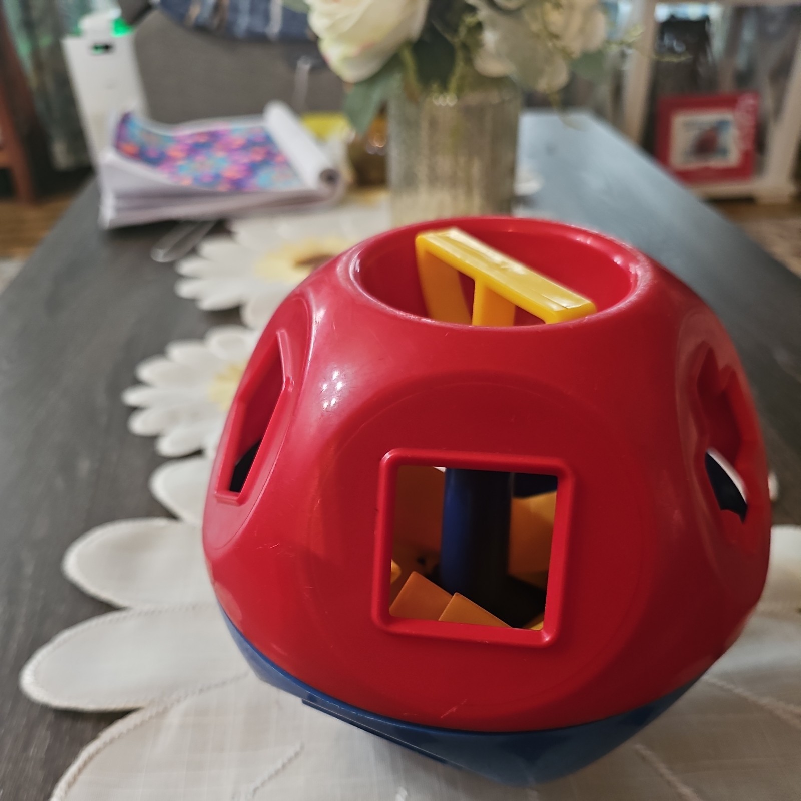Vintage Tupperware Shape-O-Ball Toy Shape Sorter Educational Shapes