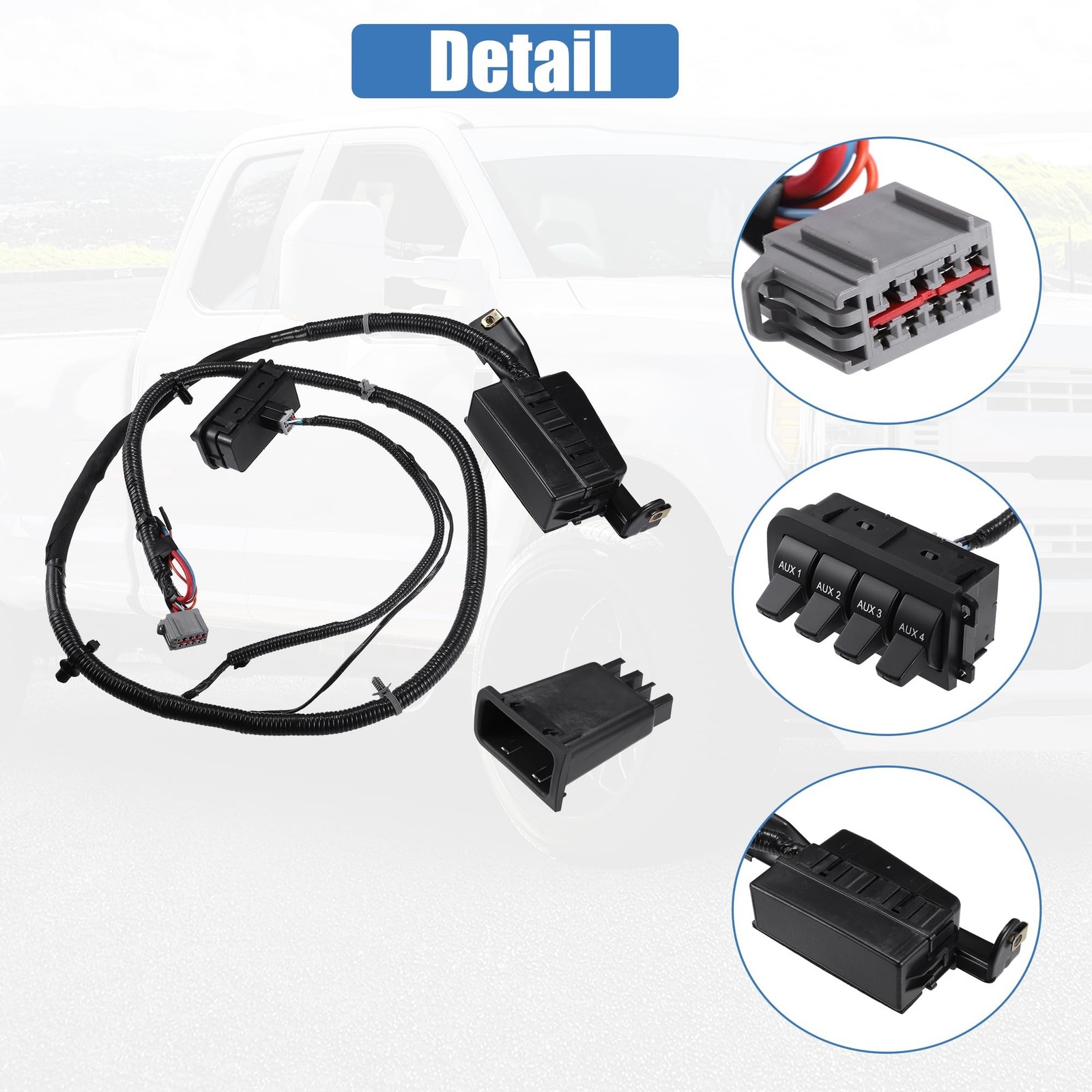X AUTOHAUX 1 Set Auxiliary Upfitter Switch Panel Kit for Ford F-250 F350 F-45…
