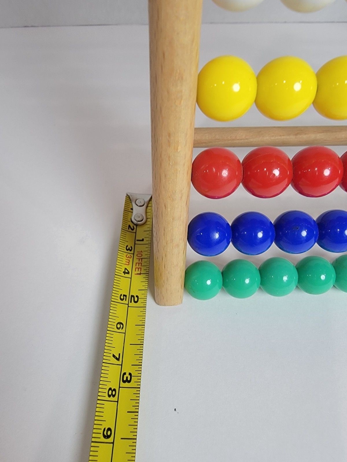 Wooden 10 Row Abacus Counting Frame 100 Beads Preschool Math Learning Toy