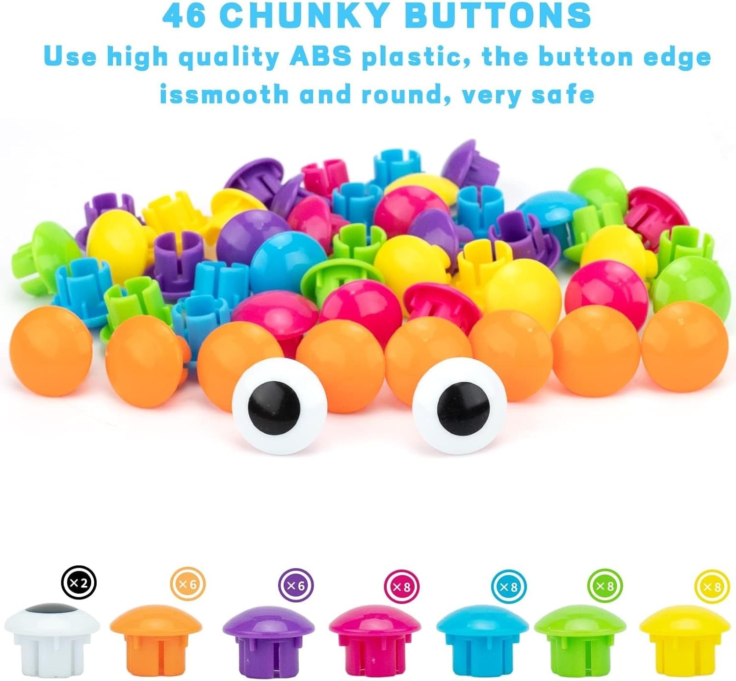 Button Art Toy, Color-Coordinated Mosaic Handmade Creative Gift (Dinosaur Theme)