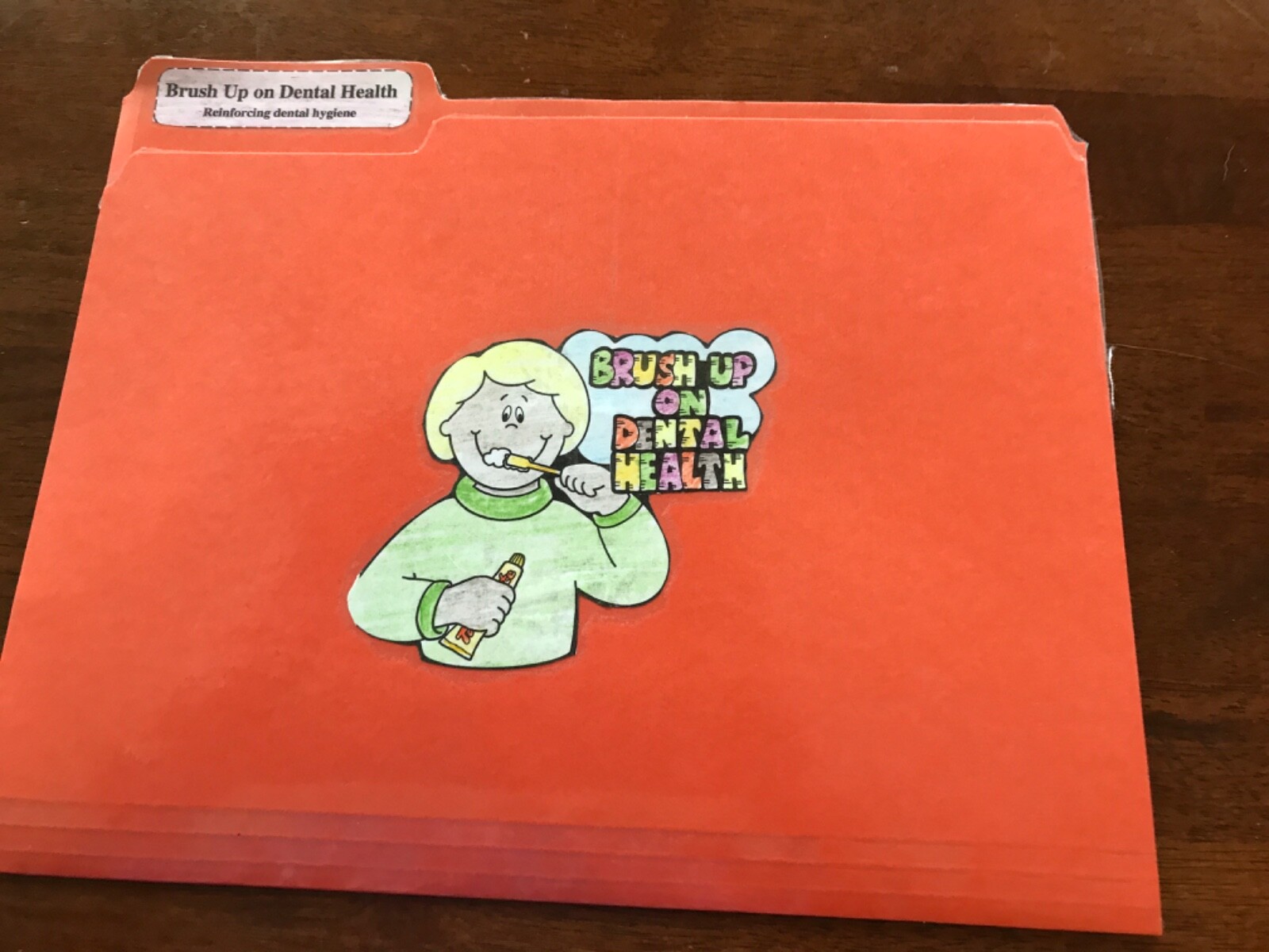 Brush Up on Dental Health! 2nd grade file folder game