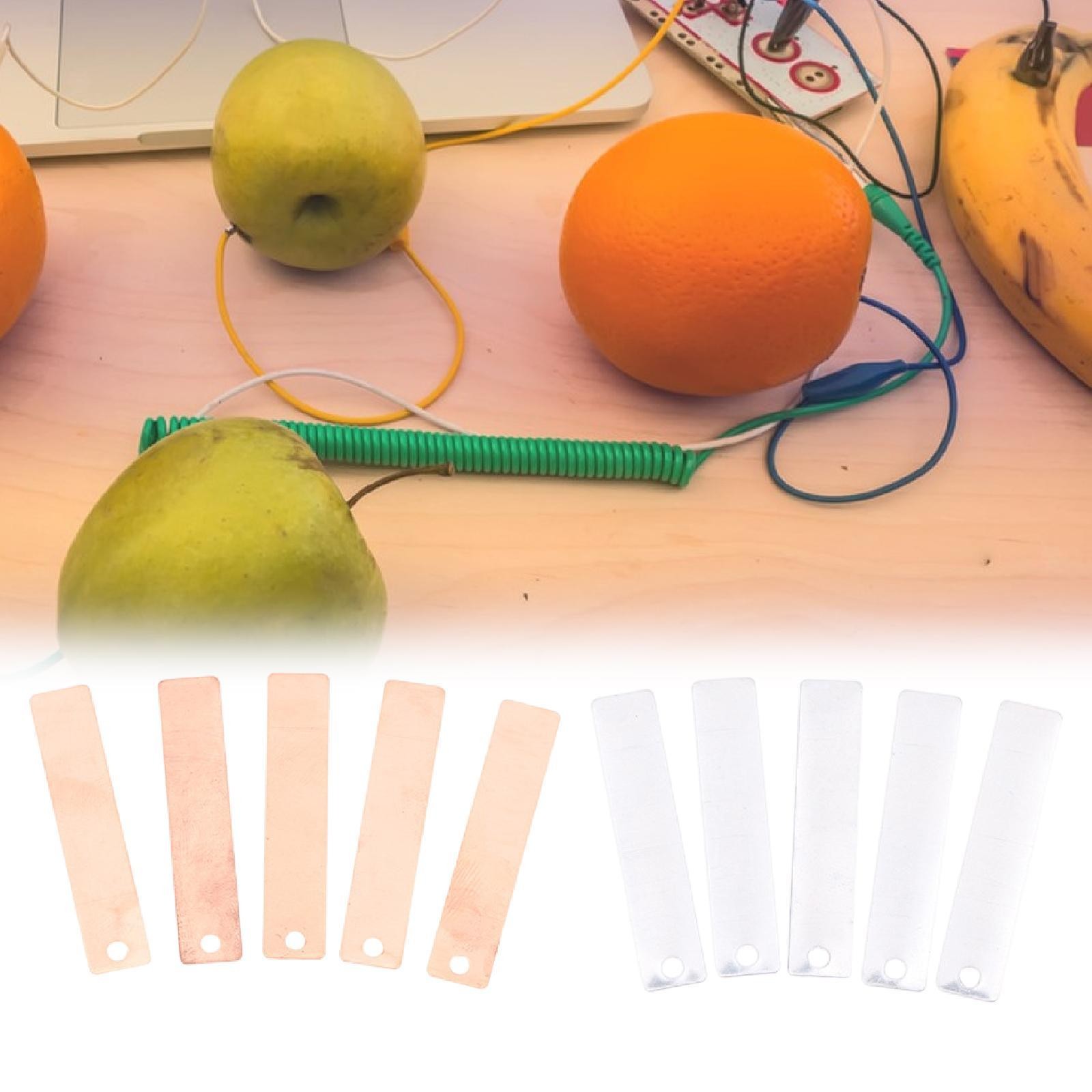 10Pcs Copper Zinc Sheets Power Generation Kit for Fruit Battery Experiments