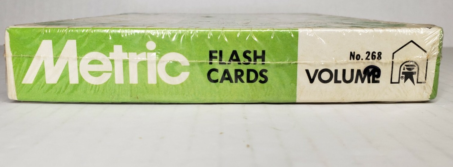 Metric Flash Cards Edu Cards Volume Vintage 1976 New In Sealed Box