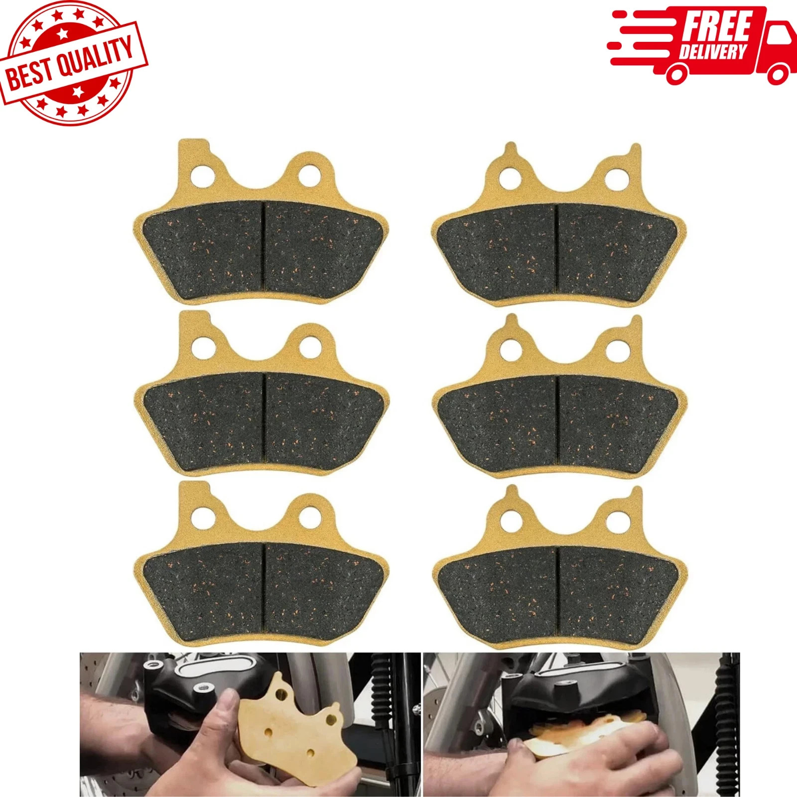 Brake Pads Heavy-duty Ceramics for Harley Davidson 2000-2007 Touring Flhtcu-i