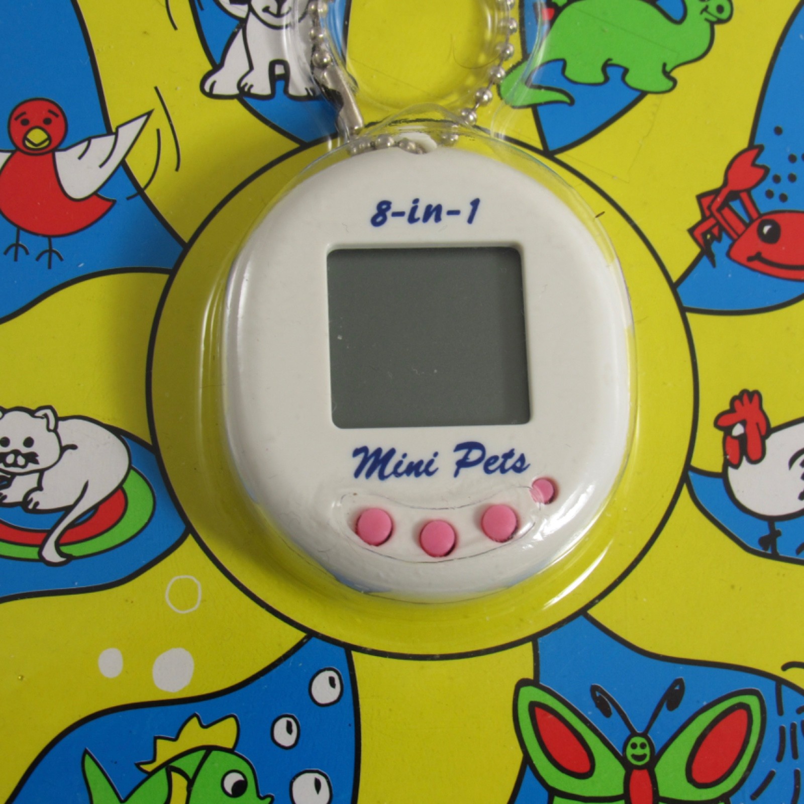 Vintage Tamagotchi Style Virtual Pet 8 in 1 Mini Pets White