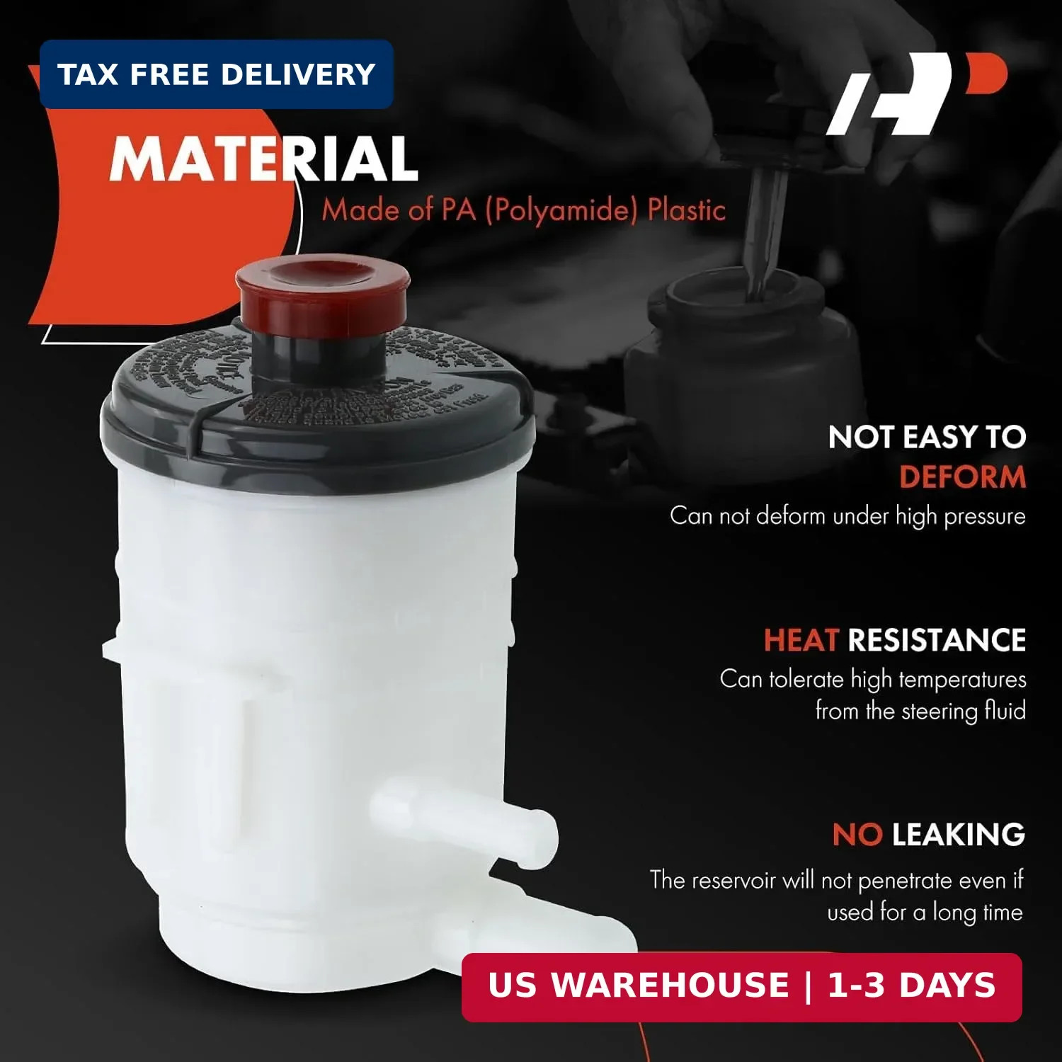 A-Premium Power Steering Reservoir/Tank with Cap Compatible with Honda Accord 20