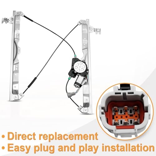 NPAUTO Front Left Driver Side Power Window Regulator with Motor Replacement for