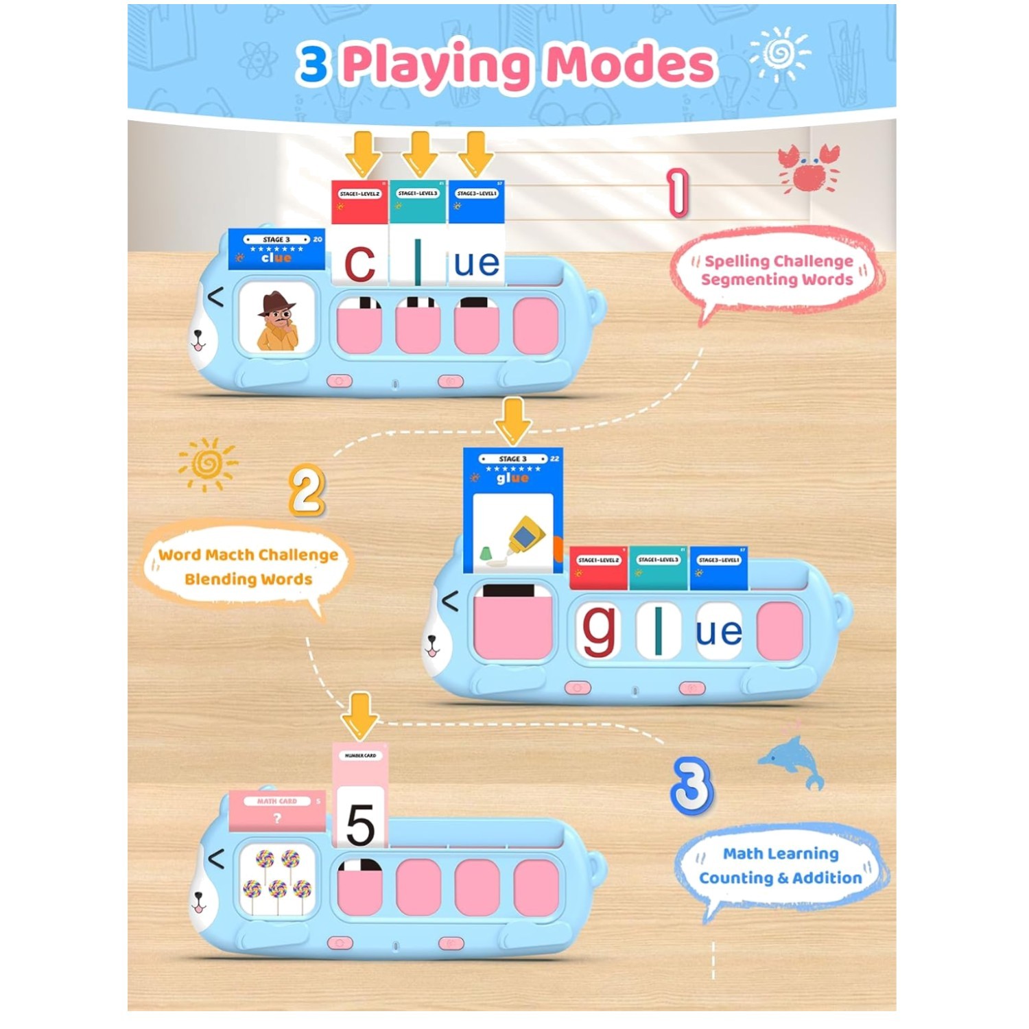Preschool Learning Toy with Sound Machine