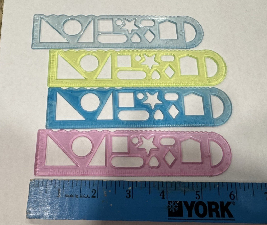 Lot of 215 6 in Ruler/Stencil Giveaways Party Favors Gifts