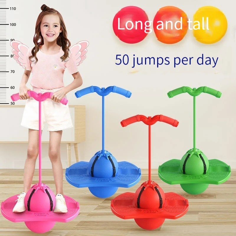 Kids Bouncing Ball Frog Jump Balance Long Height Training Exercise Toy Equipment