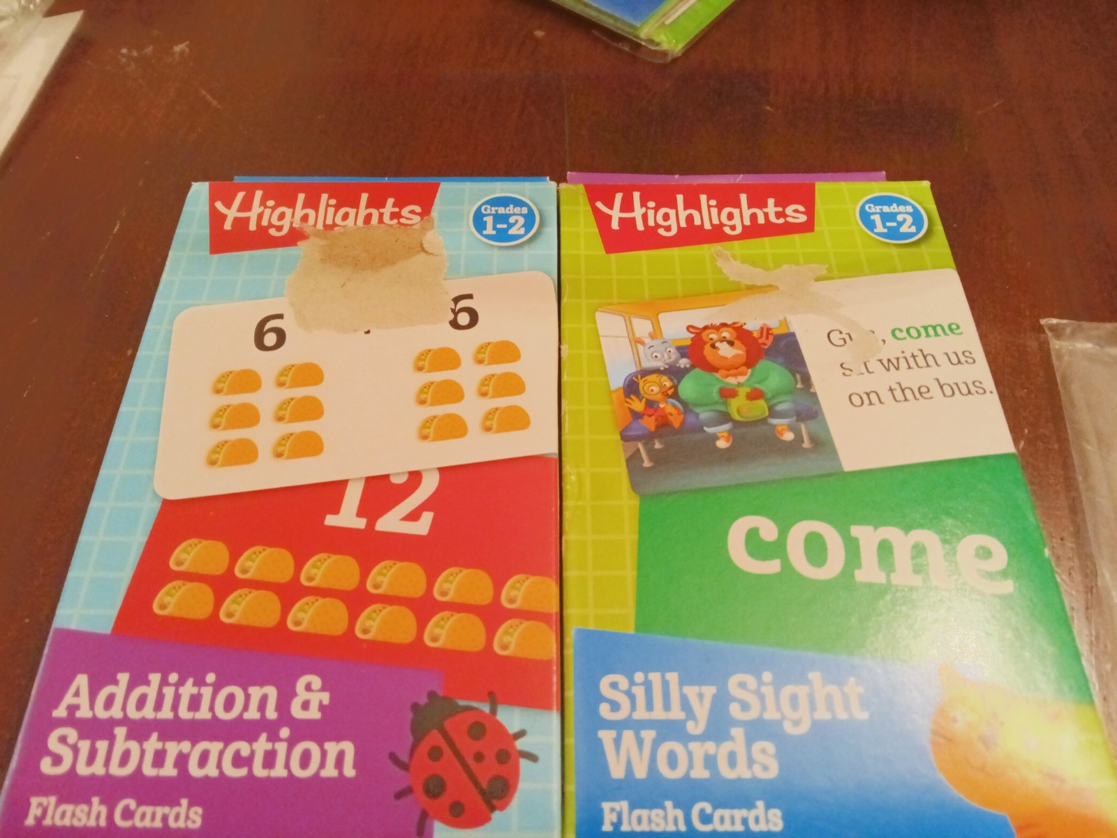 Highlights Flash Cards Lot: ABCmouse Math, Sight Words, Add/Sub, Dino Code