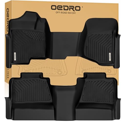 Floor Mats Fit for 2007-2013 Chevy Silverado/GMC Sierra 07-13 Crew Cab Bench