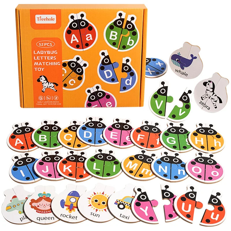 Letter Cognition Word Spelling Matching Card Letters Cartoon Education Teaching