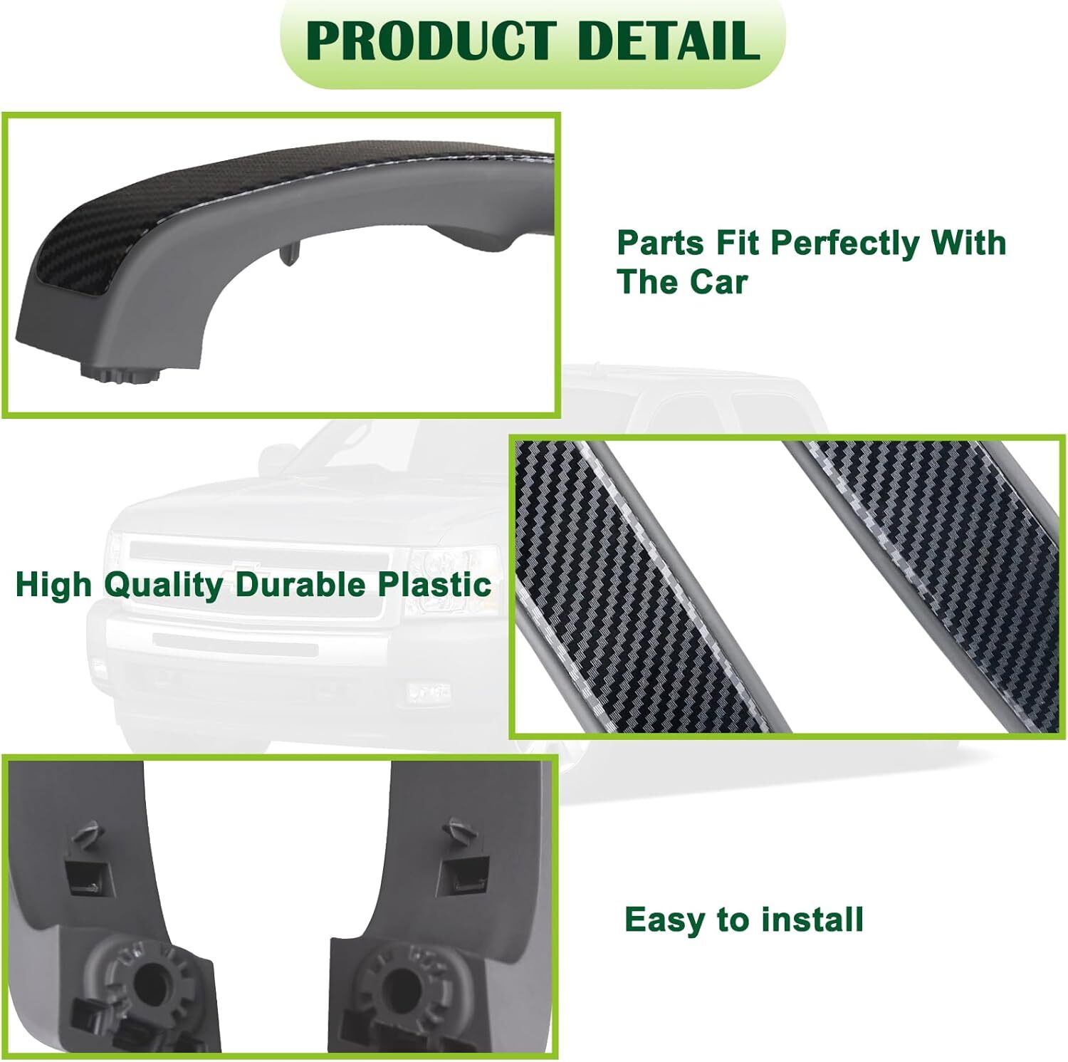 Pair Interior Door Pull Handle Armrest Inside Grab Handle Front Left&Right Side