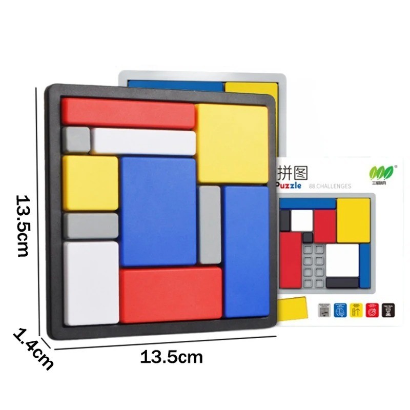 Logic Puzzle Brain Teaser Game For Kids Adults,88 Challenges 4 Difficulty Level