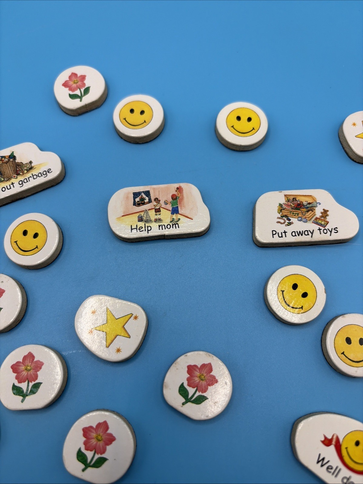 Reward Behavior Chart Magnets Lot Classroom Chore Incentive Smiley Star Teacher