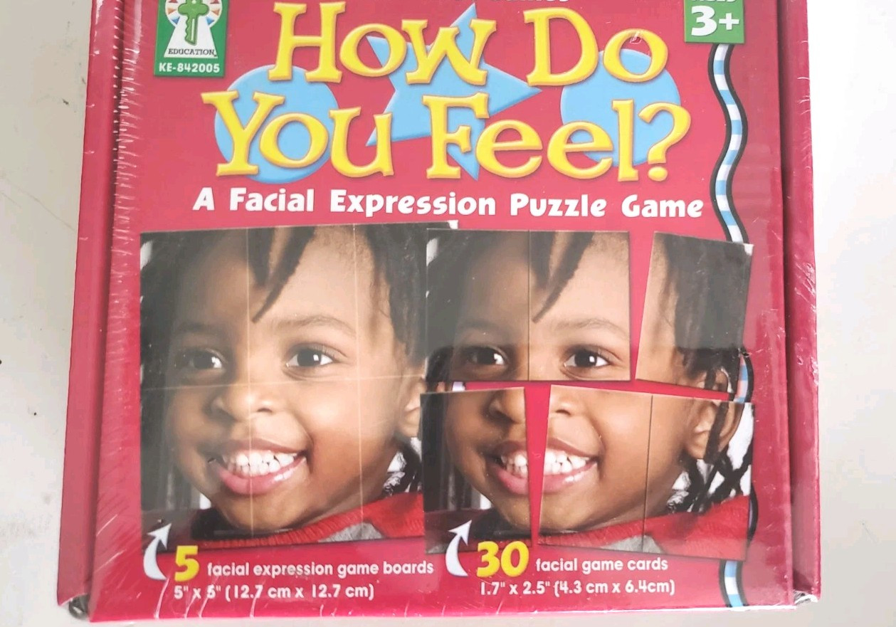 How Do You Feel Puzzle Game Emotions & Facial Expressions 1-5 Players Ages 3+