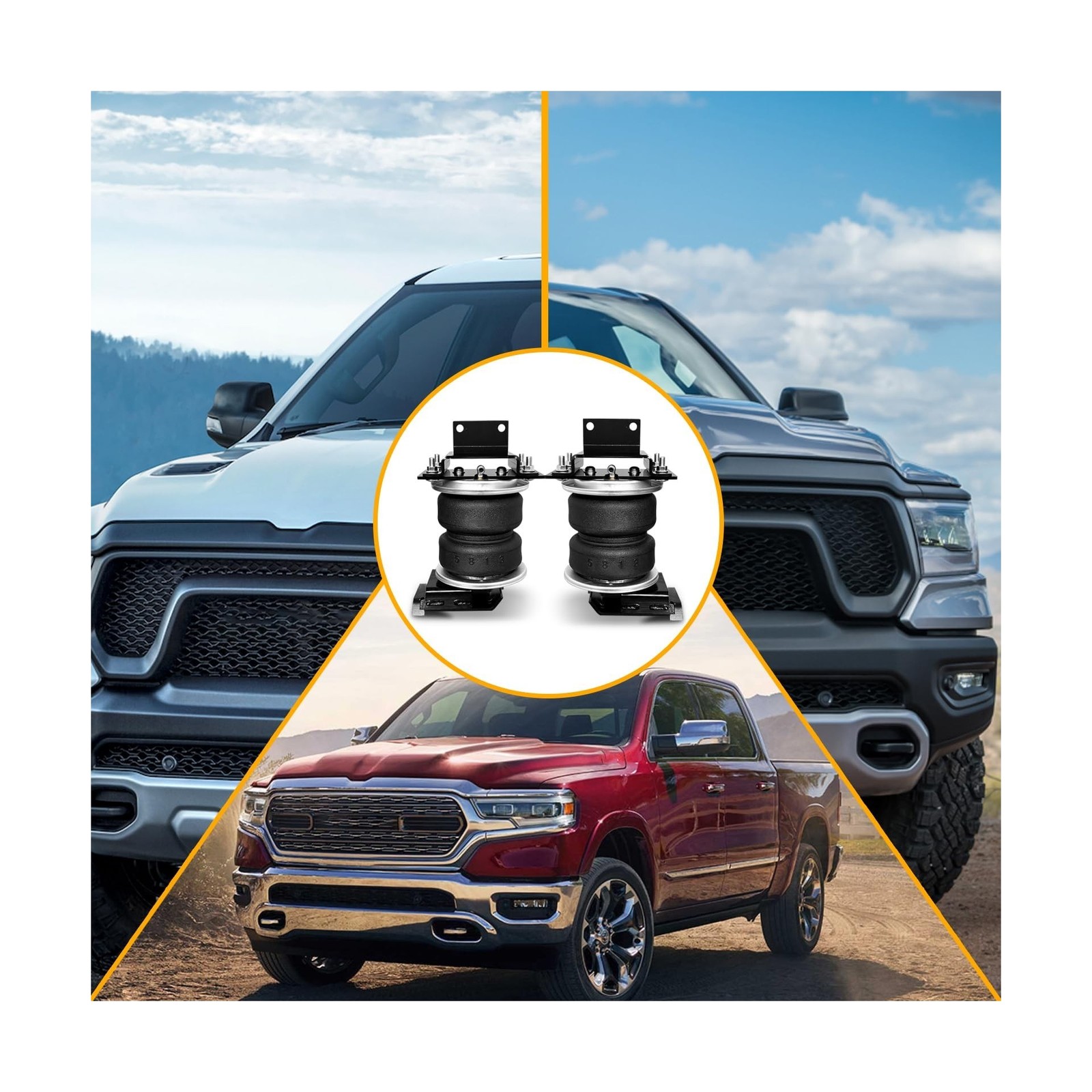 MILLISEC Air Spring Bags Suspension Kit Compatible with 2009-2023 Dodge Ram 1…