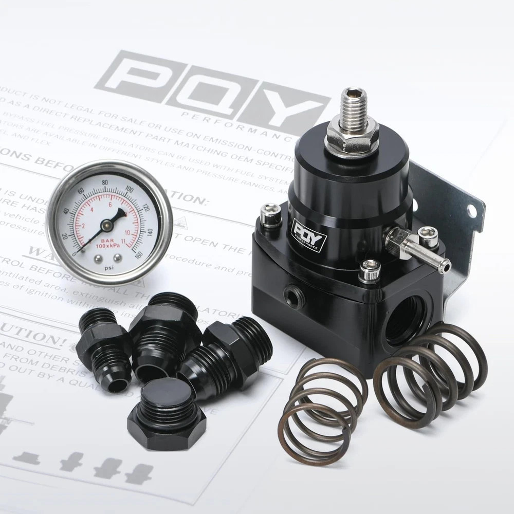 Adjustable Fuel Pressure Regulator Kit 3-70PSI with AN8 Feed Port and AN6 Return