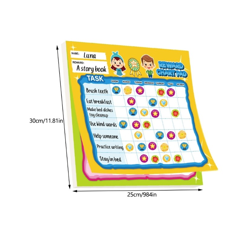 Reward Chart For Kids Behavior Tracking On Fridge Or Whiteboard 30x25cm