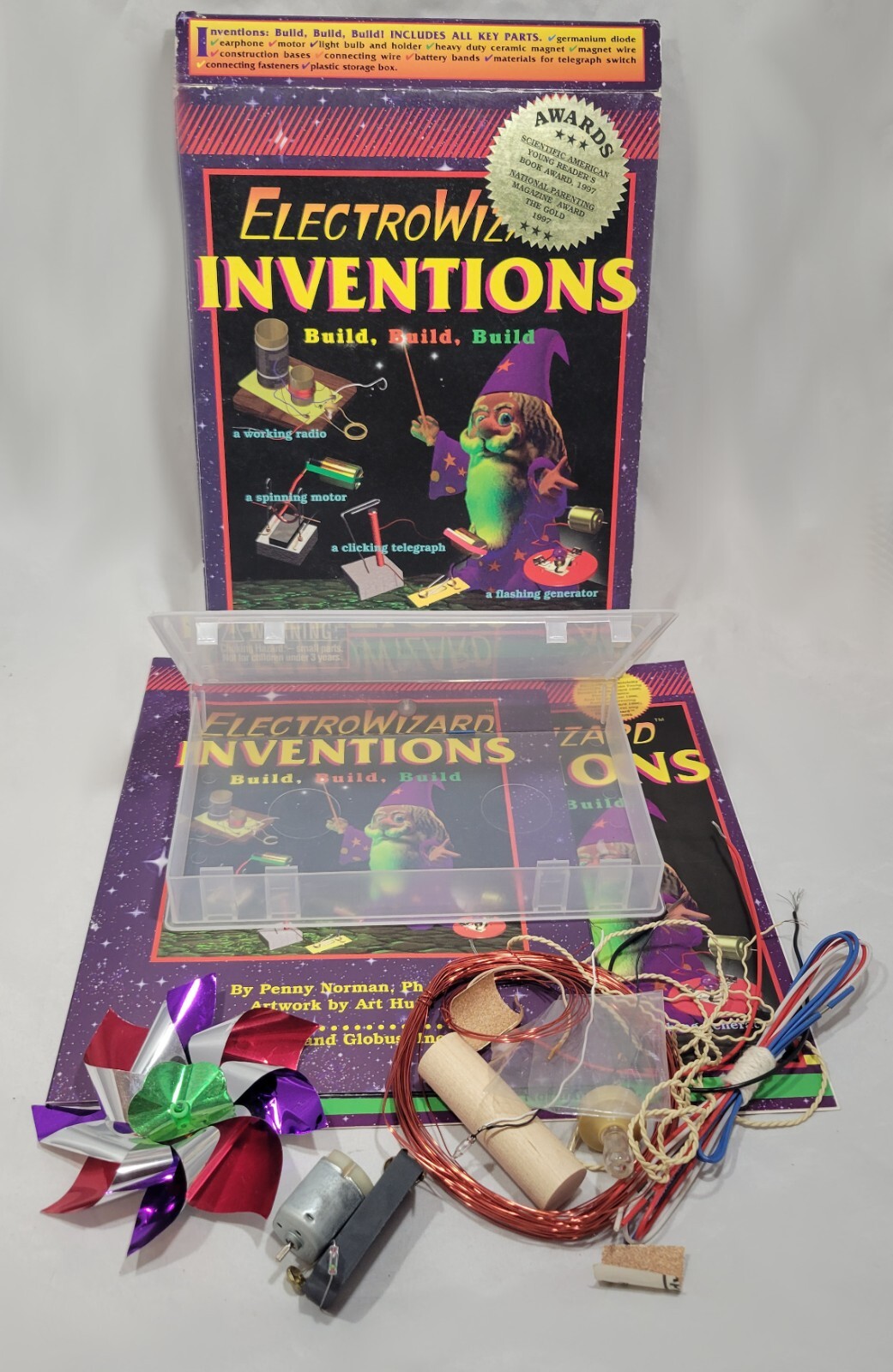 Vintage Electro Wizard Inventions ScienceWiz Learning Experiment Kit & Book