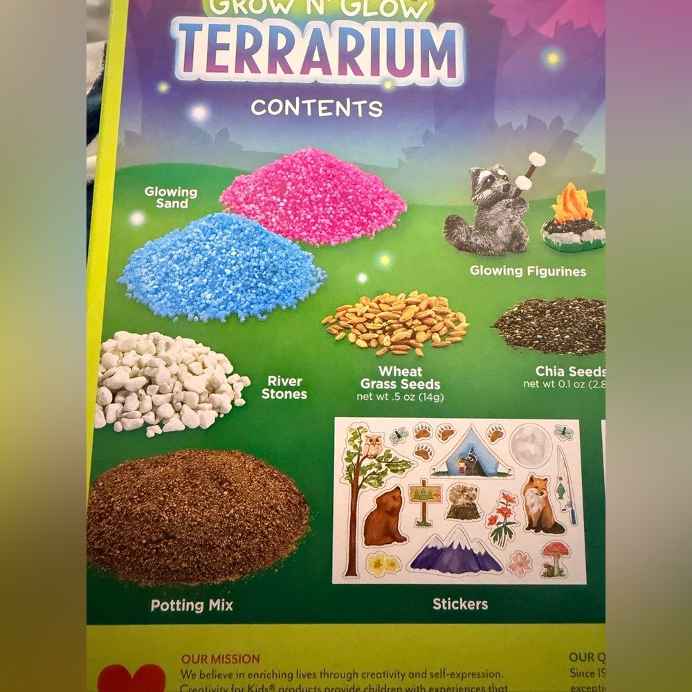 Creativity for Kids Grow ‘n Glow Terrarium Kit NEW Sealed Box