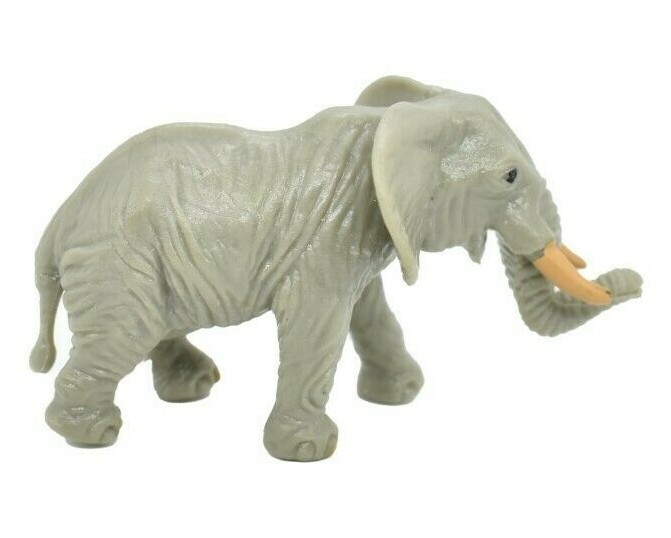 Elephant, African, Plastic Toy Animal, Kids Gift, Realistic Figure 2.5″ F3542