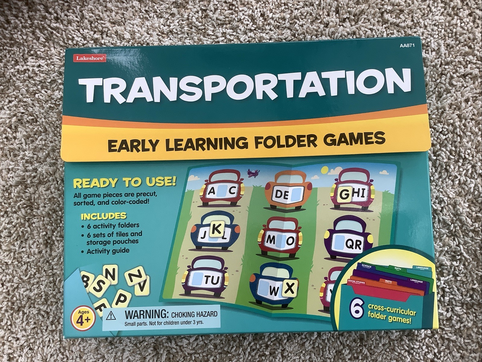 Lakeshore Transportation Early Learning Folder Games; Education and Fun!
