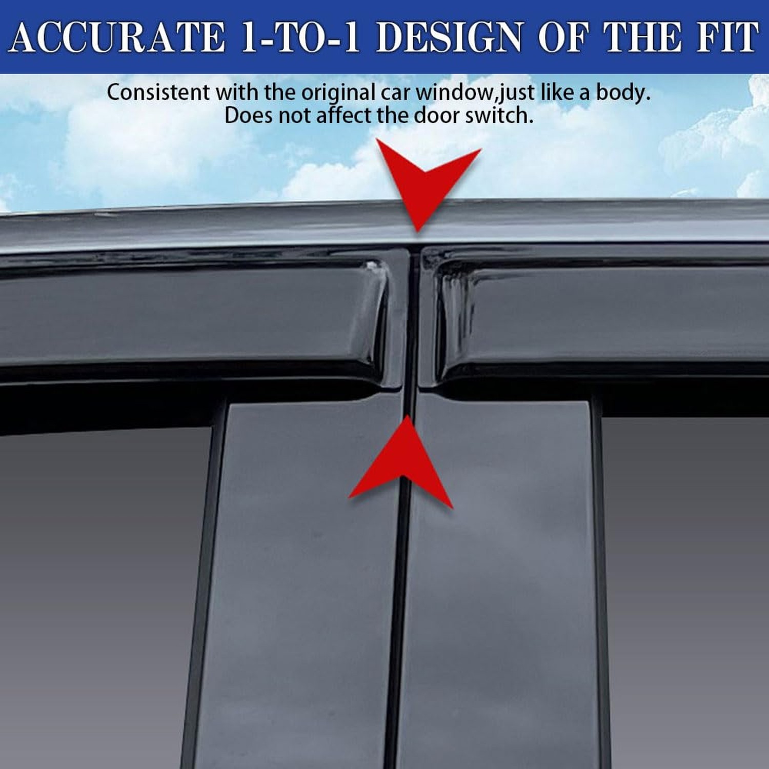 Window Visors Rain Guards for Toyota RAV4 2013 2014 2015 2016 2017 2018 Acces…