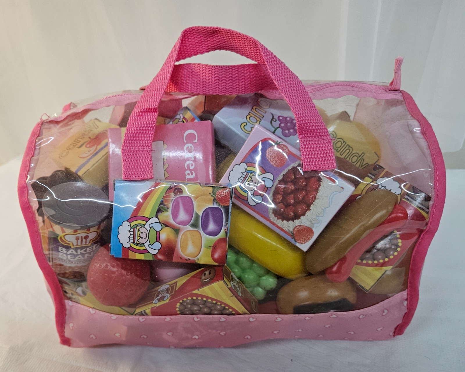 GI-GO Toys 100 Piece Grocery Food Item Toys Pretend Play Toys w Bag