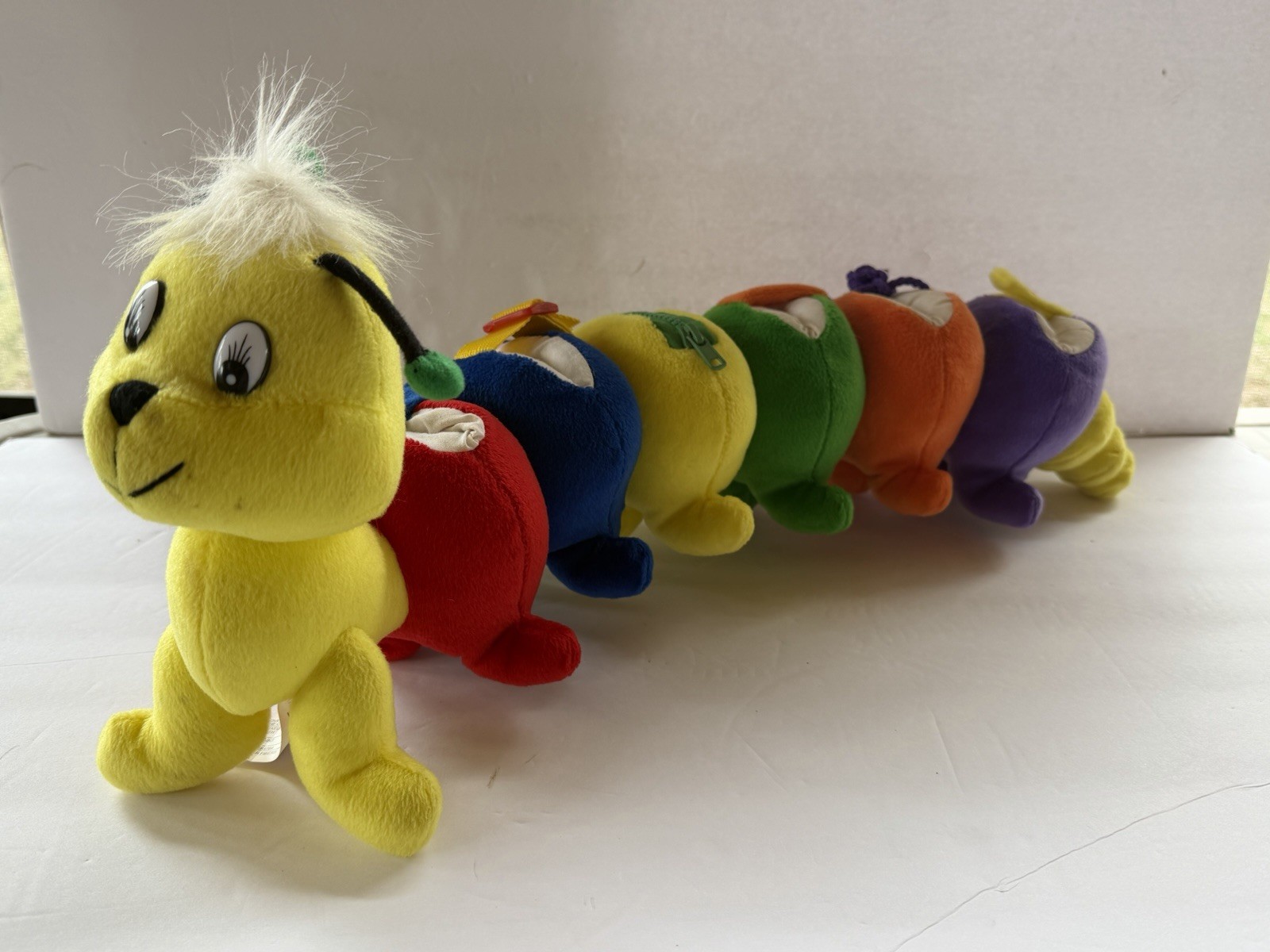 21″ Caterpillar Dress-A-Pillar Plush Learning Toy Button Zip Snap Discovery Toys