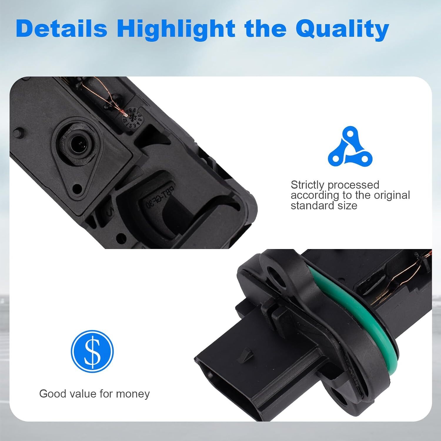 Mass Air Flow Sensor Meter MAF Sensor 245-1314 MAS0321 12671624 Compatible with